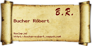 Bucher Róbert névjegykártya